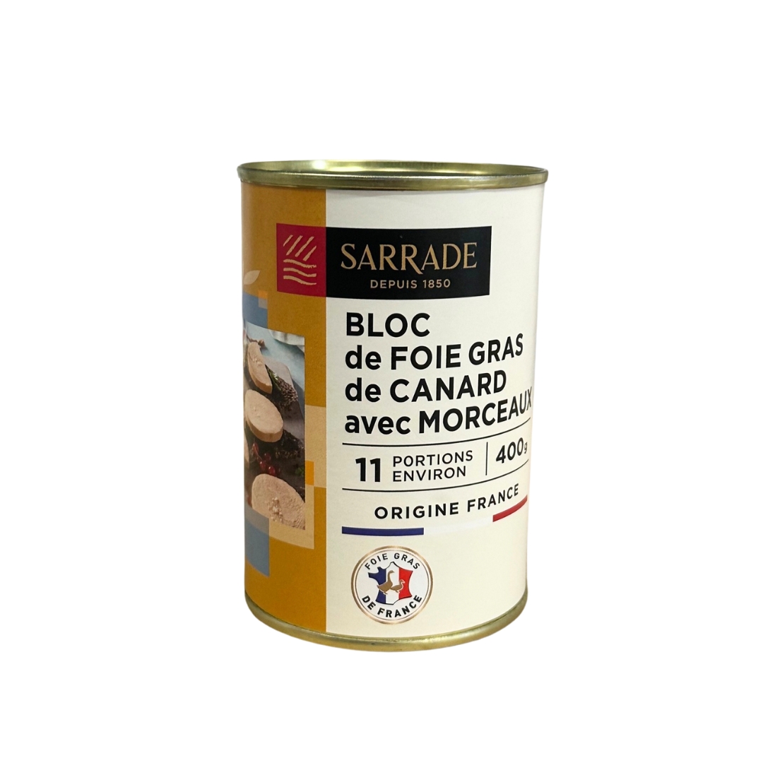 BLOC FOIE GRAS DE CANARD 30% 400 GRS SARRADE