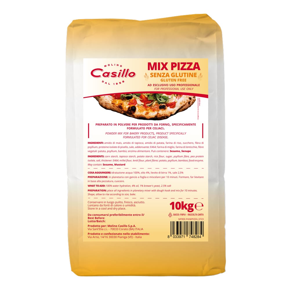 FARINE MIX PIZZA SANS GLUTEN CASILLO 10 KG