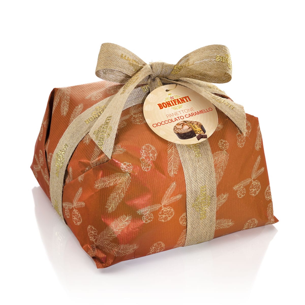 PANETTONE PEPITES CHOCOLAT BLANC CARAMEL BONIFANTI 750 G