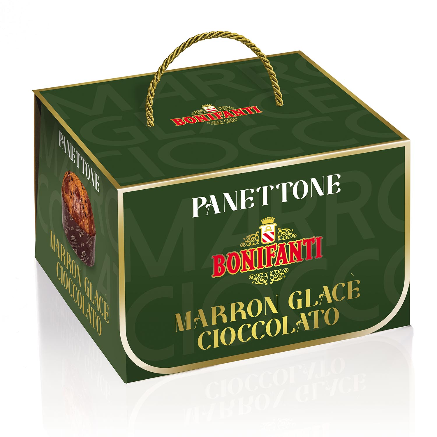 PANETTONE MARRONS GLACES PEPITES CHOCOLAT BONIFANTI 750 G