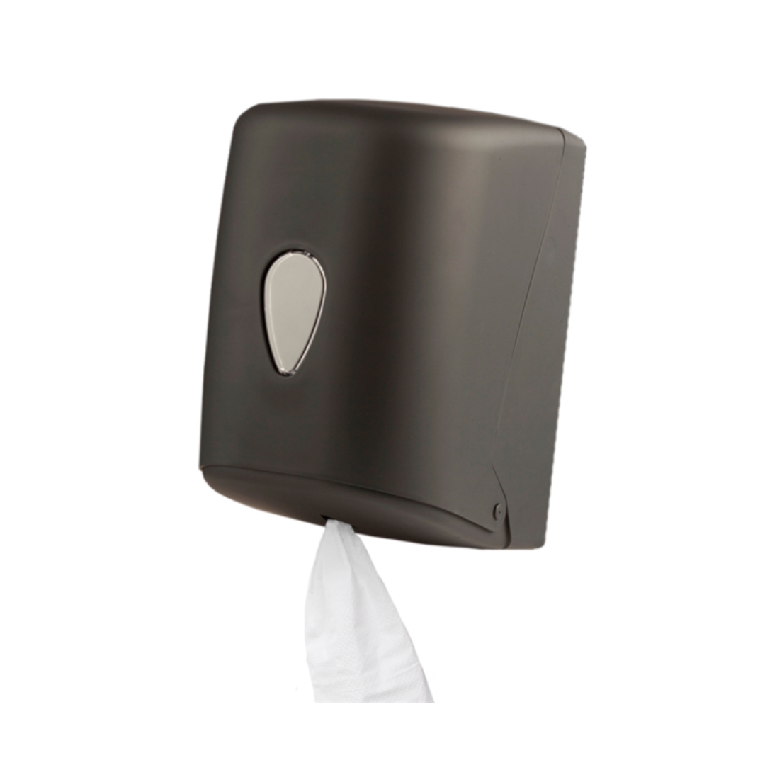 DISTRIBUTEUR ESSUIE MAINS MAXI BARRIL 24*24*22.5 NOIR