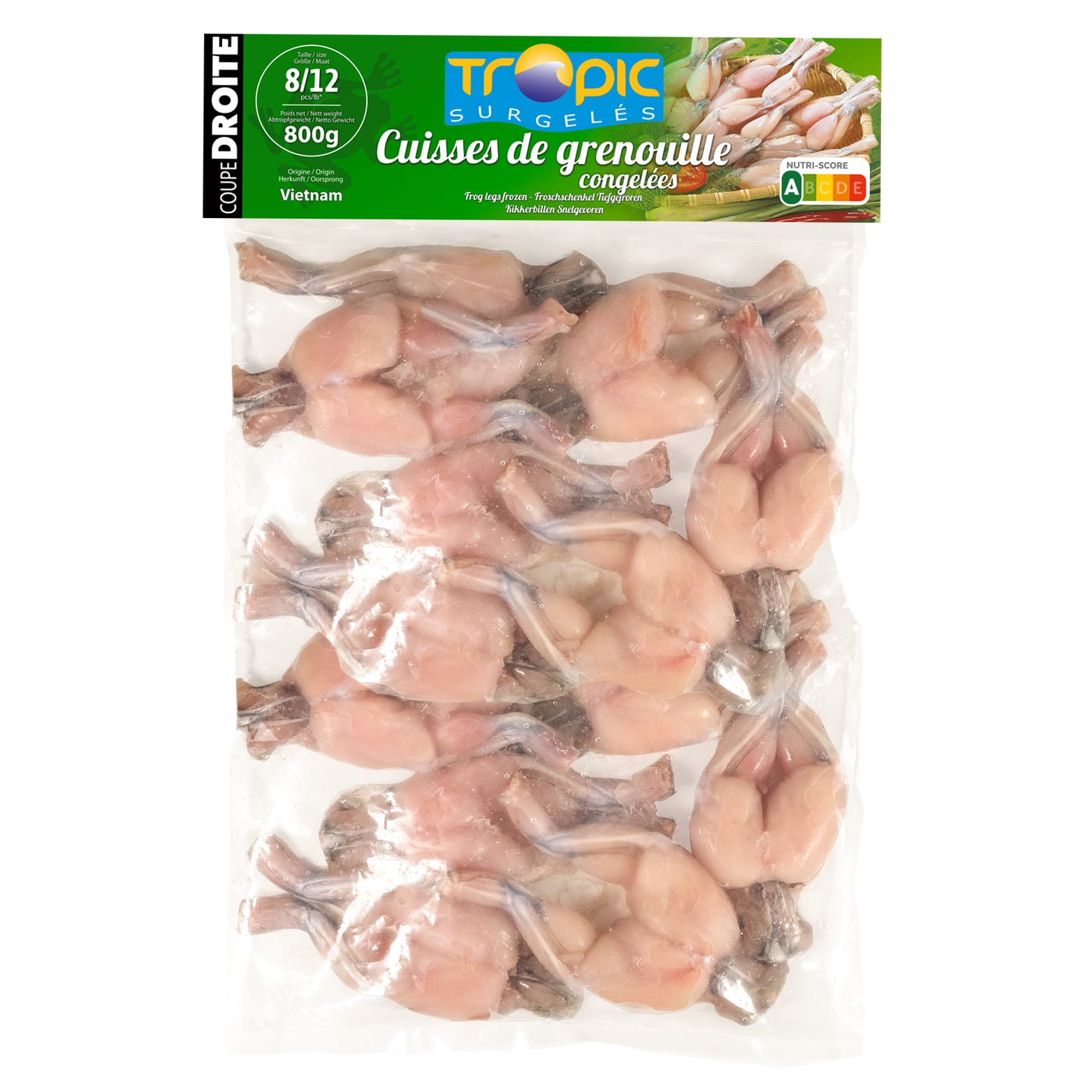 CUISSES DE GRENOUILLE COUPE DROITE 8 /12 IQF 800 G