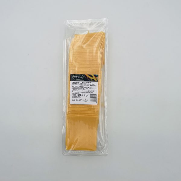 CHEDDAR ROUGE TRANCHES 9*9 1KG