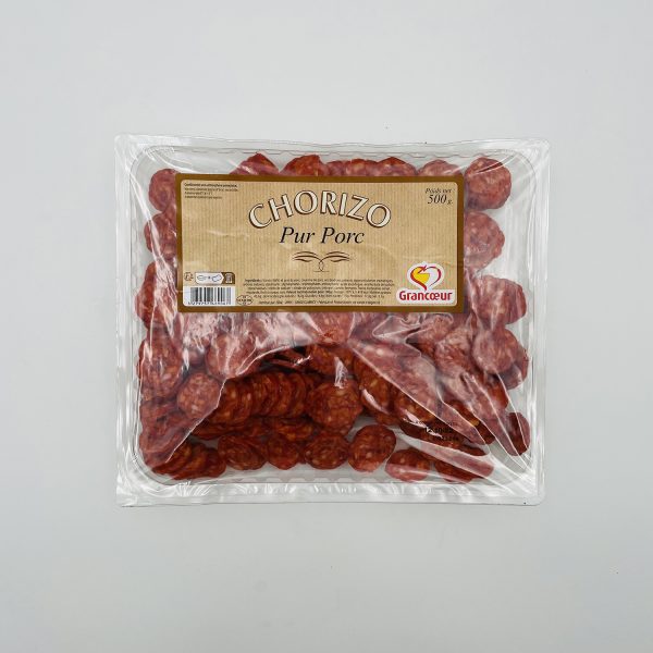 CHORIZO TRANCHE DIAM 32 BARQUETTE 500 GRS GRANCOEUR