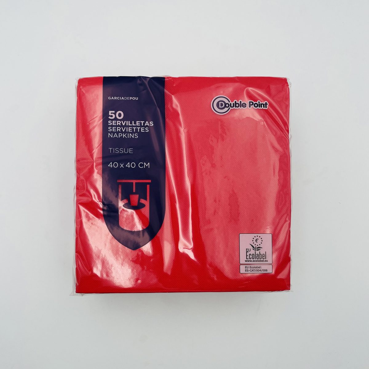 SERVIETTES ECOLABEL DOUBLE POINT 18 G/M2 39x39 CM ROUSSILLON OUATE (1200 UNITÉS) - REF. 101.14
